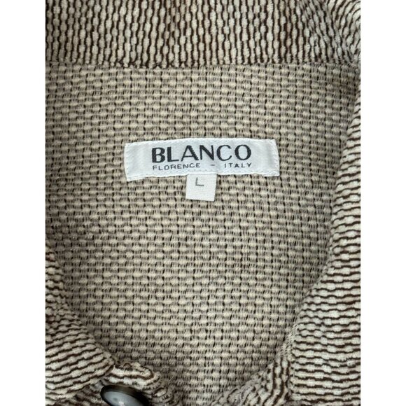 BLANCO Florence Italy Vintage MENS Button-down L/S Shirt Wool-Blend MENS Sz Lg - Picture 2 of 7